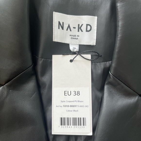 Na-kd cropped leather blazer - Picture 3 of 3